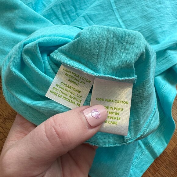 Lilly Pulitzer Essie Tank Top Shorely Blue Size XL NWT - Picture 6 of 10